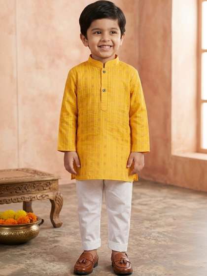 NEW GEN Boys Ethnic
                    Motifs Printed Regular Kurta with Pyjamas