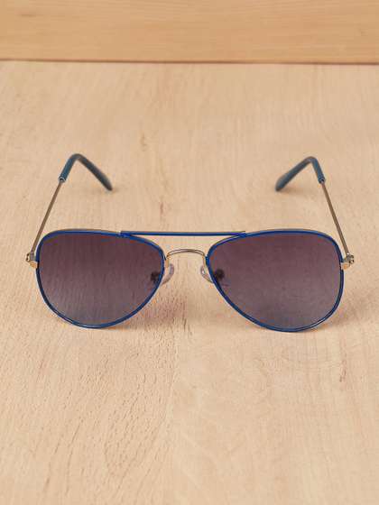DukieKooky Unisex Kids
                    Purple Lens & Blue Aviator Sunglasses with