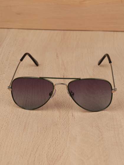 DukieKooky Unisex Kids
                      Purple Lens & Green Aviator Sunglasses with