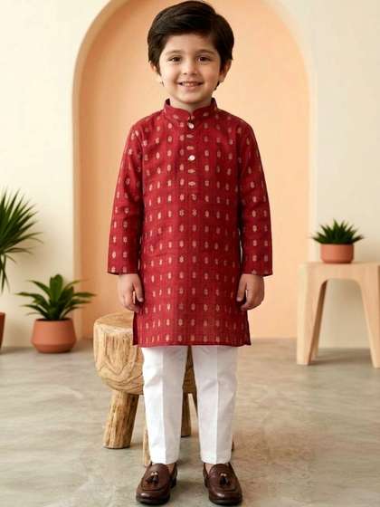 NEW GEN Boys Ethnic
                      Motifs Printed Regular Kurta with Pyjamas