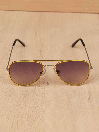 DukieKooky Unisex Kids
                    Purple Lens & Silver-Toned Aviator Sunglasses
                    with