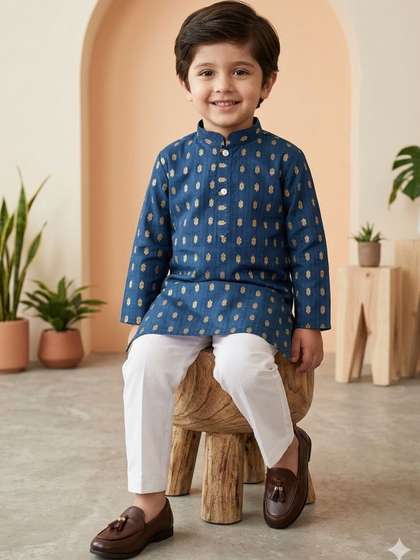 NEW GEN Boys Ethnic
                      Motifs Printed Regular Kurta with Trousers