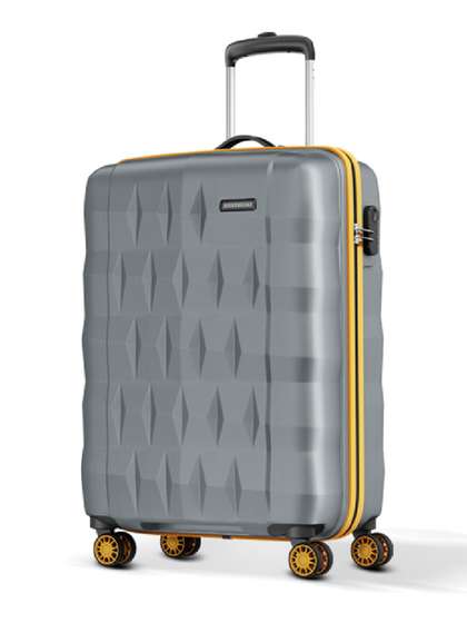 Aristocrat Comet
                        Grey Small Hard Luggage 56cm Cabin Trolley Bag
                        with Smooth 8-Wheel