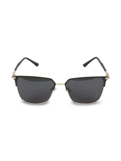 ERMINIO PALAMINO
                        Unisex Black Lens & Gold-Toned Square
                        Sunglasses with