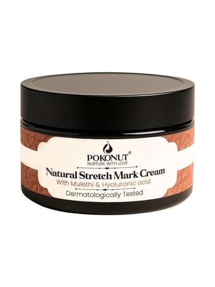 Pokonut Natural
                        Stretch Mark Cream With Mulethi & Hyaluronic
                        Acid - 50 g