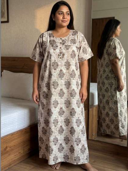Swasti Printed Maxi
                        Nightdress