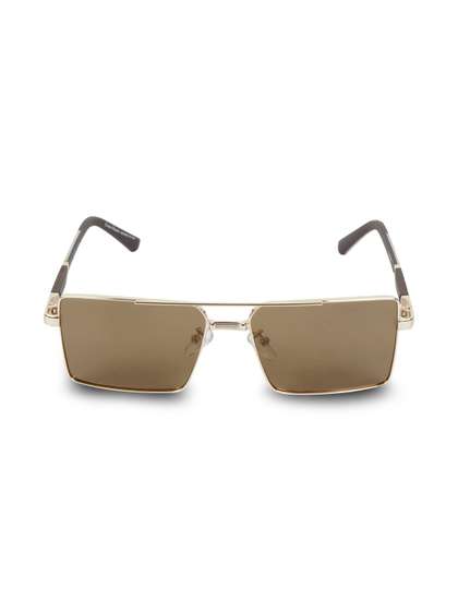 ERMINIO PALAMINO
                        Unisex Black Lens & Black Square Sunglasses
                        with