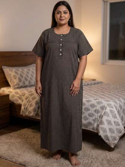 Swasti Printed
                          Maxi Nightdress