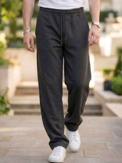 STRAY88 Men Regular
                        Fit Textured Running Track Pants