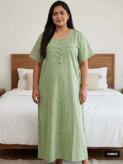 KALINI Printed
                          Maxi Nightdress