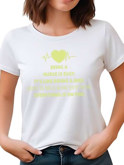 Seekbuylove Women
                        Typography Printed Bio Finish T-shirt