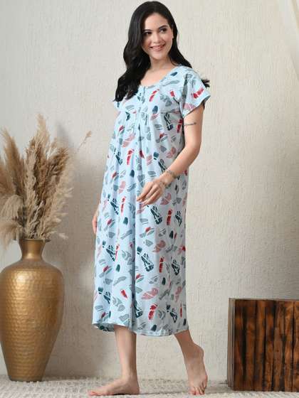 H & Y Apparel
                        Printed Nightdress