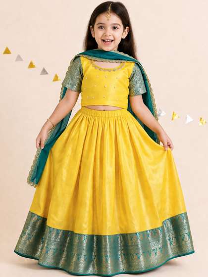Sainur creation
                        Girls Embellished Beads and Stones Ready to Wear
                        Lehenga & Blouse With Dupatta