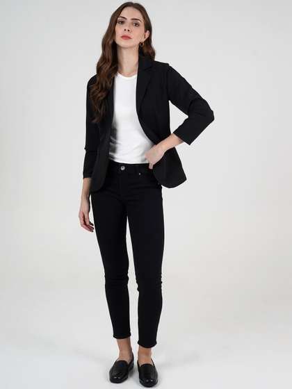 IDK Notched Lapel
                        Single-Breasted Slim Fit Formal Blazers