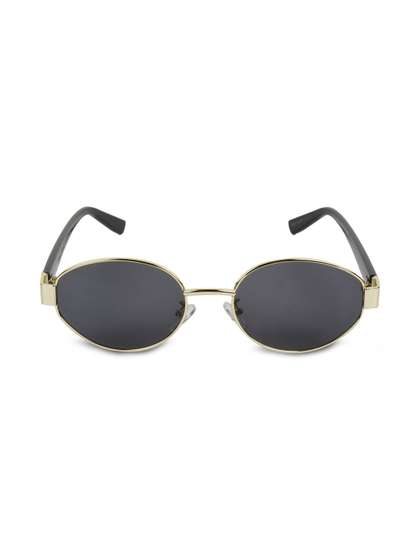 ERMINIO PALAMINO
                        Unisex Black Lens & Gold-Toned Oval
                        Sunglasses with
