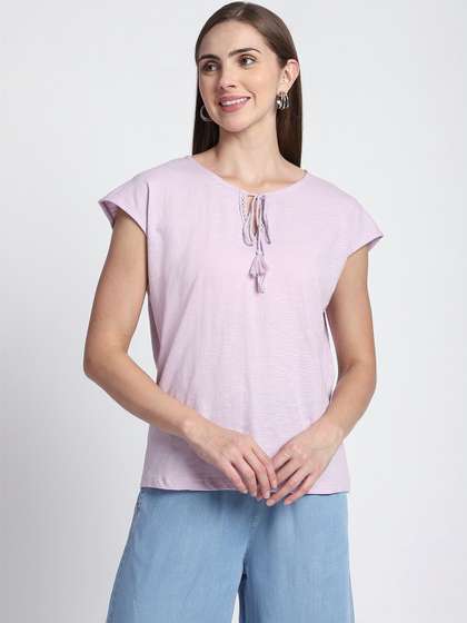 R&B Women Round
                        Neck Short Sleeves Cotton T-shirt