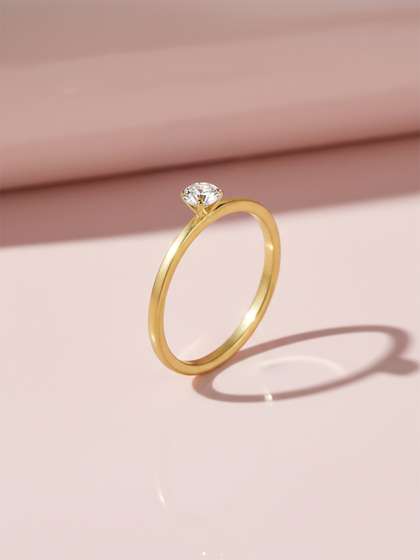 MAEJOY Women
                        Solitaire Lab grown diamond 92.5 Sterling Silver
                        18KT Rose gold plated ring