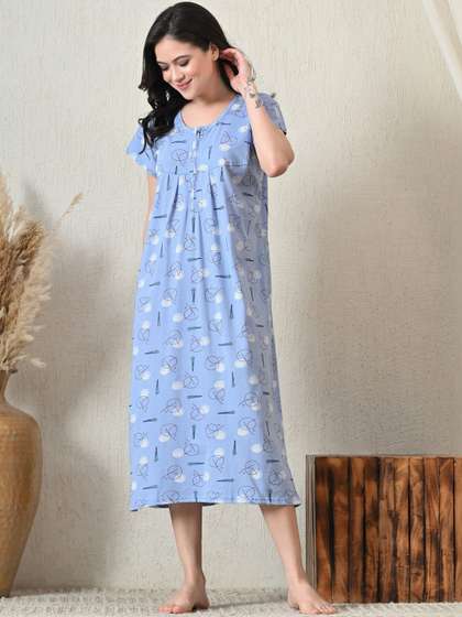 H & Y Apparel
                        Printed Nightdress