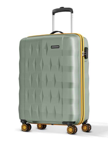 Aristocrat Comet
                        Green Small Hard Luggage 56cm Cabin Trolley Bag
                        with Smooth 8-Wheel