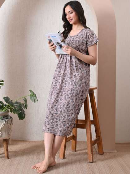 H & Y Apparel
                        Printed Nightdress