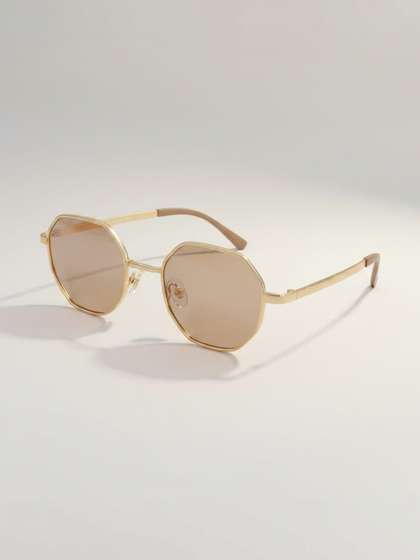 Awaglamm Fashion
                        Women Brown Lens & Gold-Toned Other
                        Sunglasses with