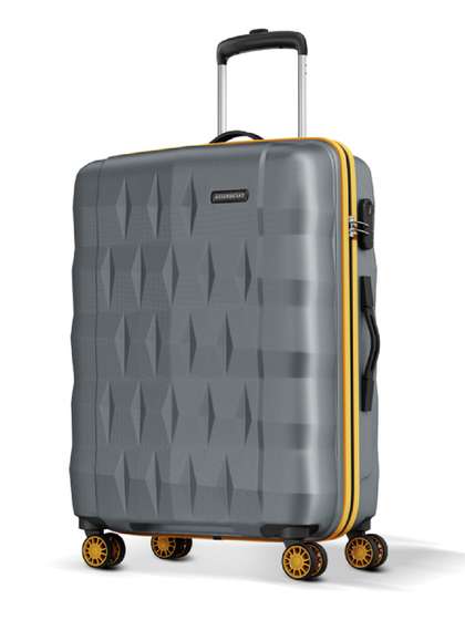 Aristocrat Comet
                        Grey Large Hard Luggage 76cm Check-in Trolley
                        Bag with Smooth 8-Wheel