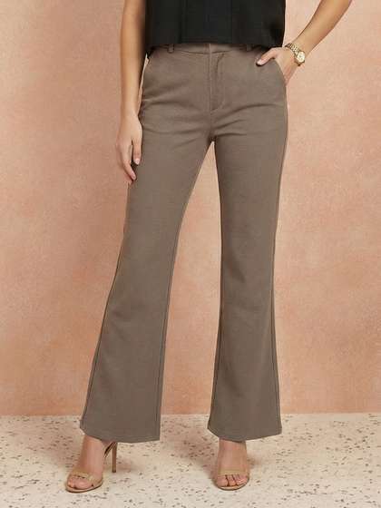 All About You
                        Formals Women High Rise Bootcut Formal Trousers