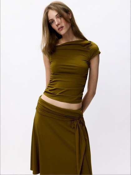 H&M Asymmetric
                          One-Shoulder Top