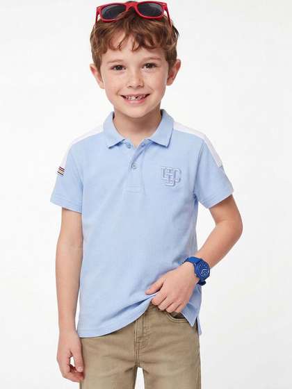 United Colors of
                    Benetton Boys Polo Collar Pure Cotton T-shirt