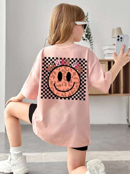 KEESOR Girls Printed
                    Cotton Tshirts