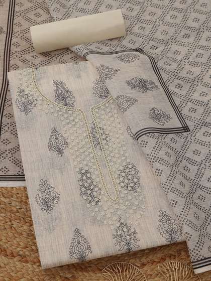 Soch Printed Pure
                        Cotton Unstitched Dress Material
