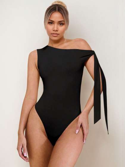 StyleCast One
                        Shoulder Sleeveless Bodysuit