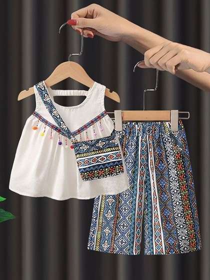 YK Girls Top with
                      Shorts