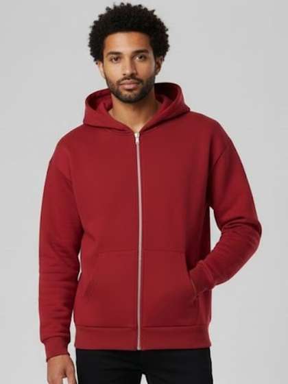 Besick Hooded
                      Front-Open Oversized Sweatshirt