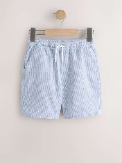 NEXT Boys Striped Linen
                    Blend Shorts