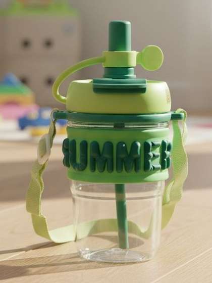 ZUZUVI Green &
                    Transparent Single Plastic Cartoon Characters Water
                    Bottle