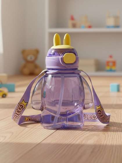 ZUZUVI Purple &
                    Yellow Single Plastic Cartoon Characters Water
                    Bottle