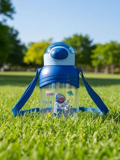 ZUZUVI Navy Blue &
                    Blue Single Plastic Cartoon Characters Water Bottle