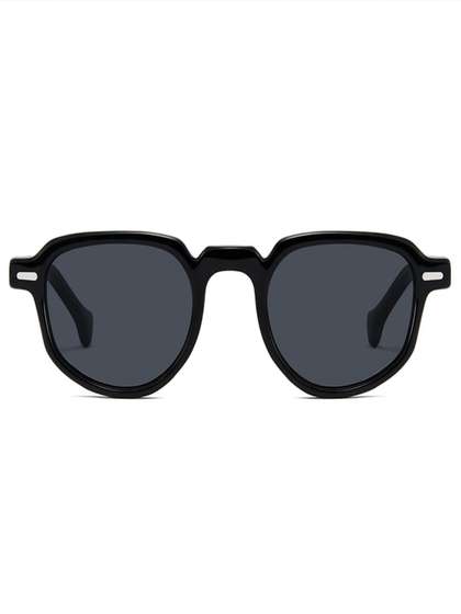 SIYU SHADES Unisex
                          Black Lens & Black Square Sunglasses with