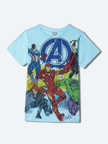 Wear Your Mind Boys
                    Avengers Printed T-shirt