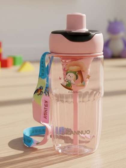 ZUZUVI Pink & Black
                    Single Plastic Cartoon Characters Water Bottle