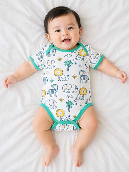 BabyZone Infants Printed
                    Cotton Bodysuits