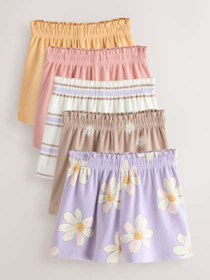 NEXT Girls Pack Of 5
                    Printed Shorts