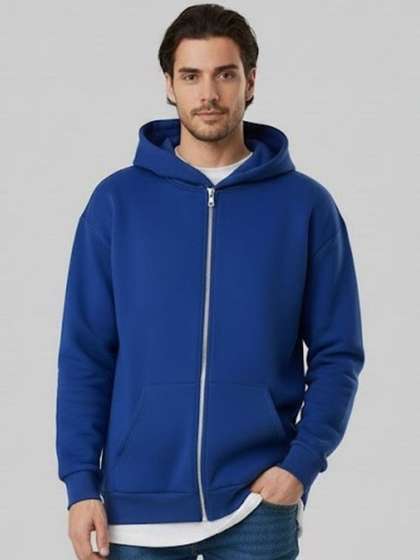 Besick Hooded
                      Front-Open Oversized Sweatshirt