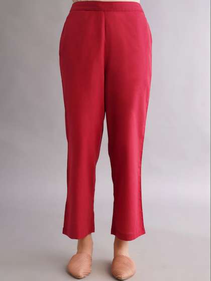 JAYPORE Women
                          Straight Fit Trousers