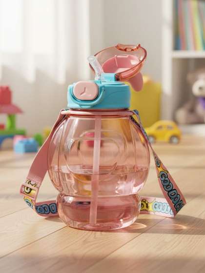 ZUZUVI Pink & Blue
                    Single Plastic Cartoon Characters Water Bottle