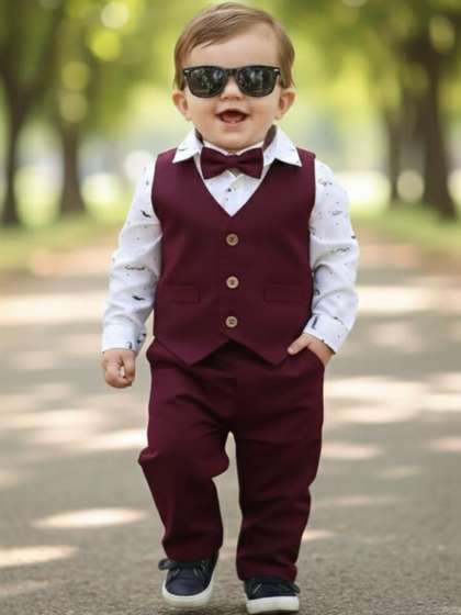 Vaghasiya Boys Printed
                    T-shirt and Shirt with Trousers