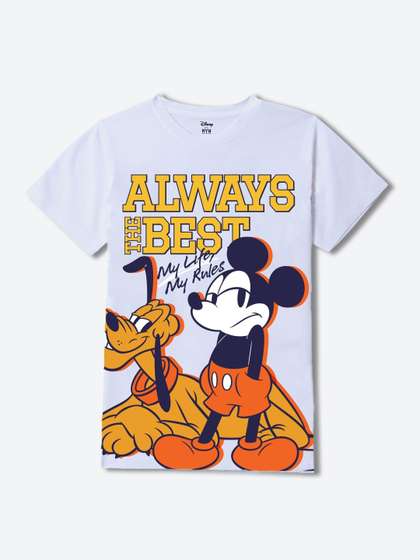 Wear Your Mind Boys
                    Mickey Mouse Printed T-shirt