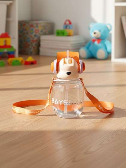 ZUZUVI Orange Single
                    Plastic Cartoon Characters Water Bottle