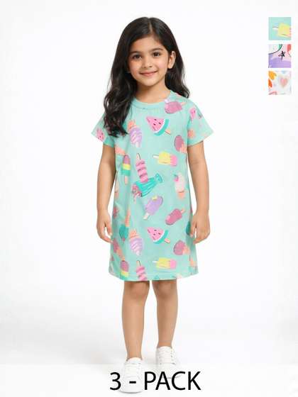 Anthrilo Girls Printed
                    Nightdress